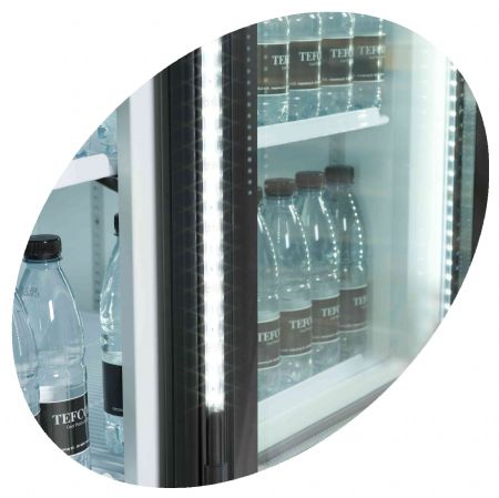 Réfrigérateur vitré 3 portes vitrées Blanche positive - Tefcold - FS1600H