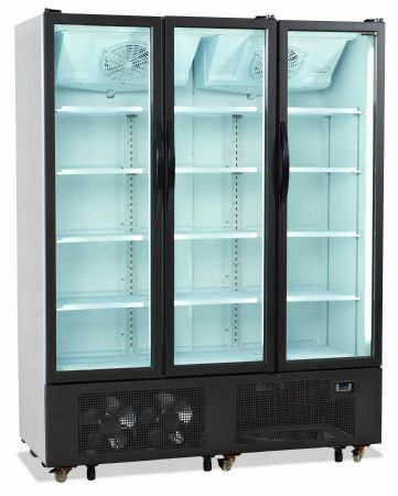 Réfrigérateur vitré 3 portes vitrées Blanche positive - Tefcold - FS1600H