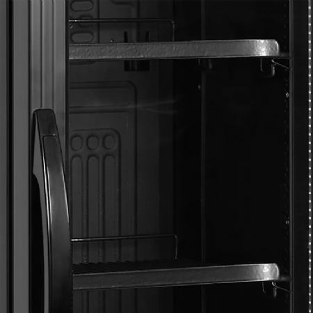 Rfrigrateur  boisson 1 porte vitre noir +2/+10C 114L - 435x500x1833 mm