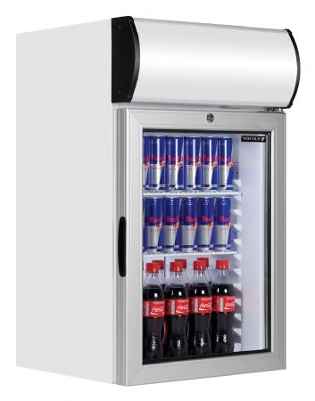 Réfrigérateur table top blanc 1 porte vitrée positif - Tefcold - FS80CP