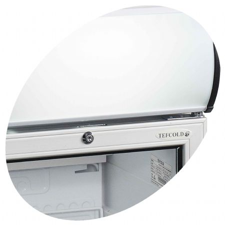 Réfrigérateur table top blanc 1 porte vitrée positif - Tefcold - FS80CP