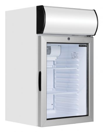 Réfrigérateur table top blanc 1 porte vitrée positif - Tefcold - FS80CP