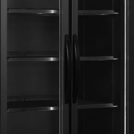 Vitrine réfrigérée noire 2 portes vitrées positive - Tefcold - FS890H BLACK