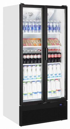 Refroidisseur de présentation 2 portes vitrées Blanche positive - Tefcold - FS890H