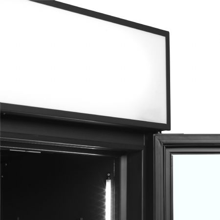 Vitrine réfrigérée noire 2 portes vitrées positive - Tefcold - FSC1000H BLACK