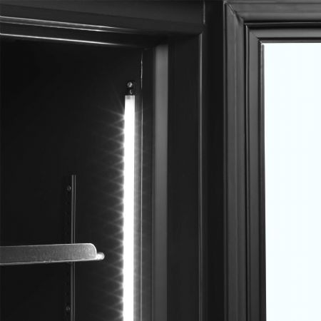 Vitrine réfrigérée noire 2 portes vitrées positive - Tefcold - FSC1000H BLACK