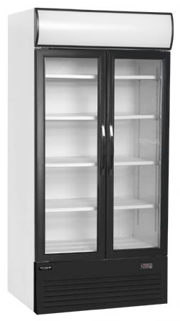 Refroidisseur de présentation 2 portes vitrées Blanche positive - Tefcold - FSC1000H