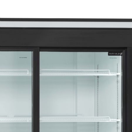 Refroidisseur de présentation 2 portes vitrées coulissantes Blanche positive - Tefcold - FSC1200S