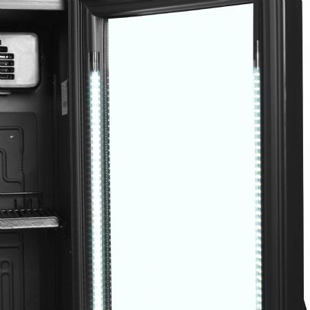 Réfrigérateur à boissons 1 porte vitrée noire positive - Tefcold - FSC175H BLACK