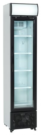 Réfrigérateur à boissons 1 porte vitrée blanche positive - Tefcold - FSC175H