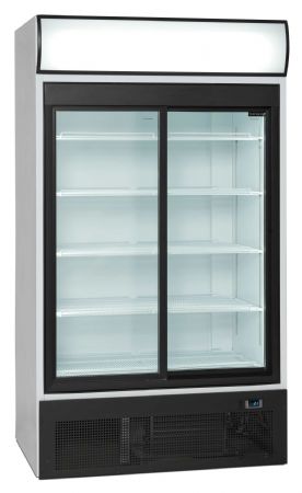 Réfrigérateur vitré 2 portes vitrées blanc 710 L +2 à +10 °C - Tefcold - FSC1950S