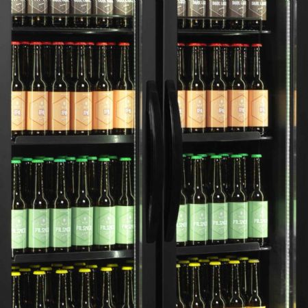Vitrine réfrigérée noire 2 portes vitrées positive - Tefcold - FSC891H Black