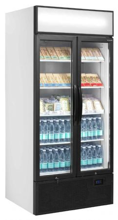 Refroidisseur de présentation 2 portes vitrées Blanche positive - Tefcold - FSC891H