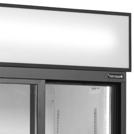 Refroidisseur de présentation Blanche 2 portes vitrées coulissantes positive - Tefcold - FSC891S
