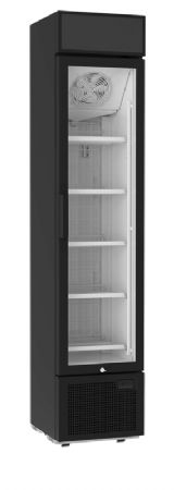 Congélateur vitrine étroite 1 porte plage de froid -23/-12°C performance énergétique classe E