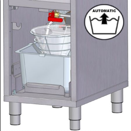 Friteuse lectrique avec systme de filtration 1 cuve 16 lit. sur meuble