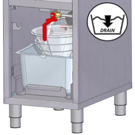 Friteuse lectrique avec systme de filtration 1 cuve 16 lit. sur meuble