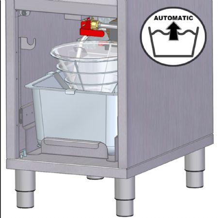 Friteuse professionnelle sur coffre électrique système de filtration, 1 cuve 16 litres - Diamond Promo - FSM-16E/FL