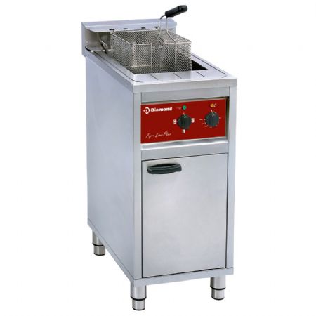 Friteuses sur coffre électrique Friteuse électrique 16 lit. sur meuble, 4 - 8 - 12 Kw - Diamond Silver - FSM-16E/N