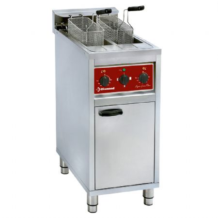 Friteuse professionnelle électrique sur coffre 2 cuves 10 litres - Diamond - FSM-2V6E/N Friteuse professionnelle électrique sur coffre 2 cuves 10 litres - Diamond - FSM-2V6E/N