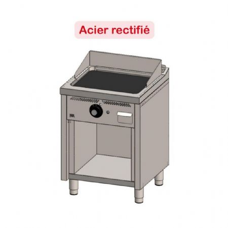 Plaque à snacker pro profondeur 600 Gaz sur meuble 12 kW - Hr Fainca - FT6006E