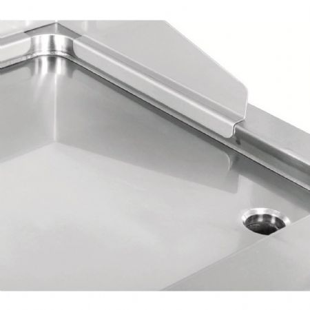 Plaque à snacker pro profondeur 600 Gaz sur meuble surface lisse 12 kW - Hr Fainca - FT6006ECR
