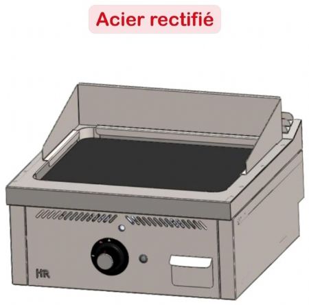 Plaque à snacker de table professionnelle à gaz en acier rectifié 8,1 kW - 600x600x410 mm