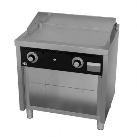 Plaque à snacker pro profondeur 600 Gaz sur meuble 18 kW - Hr Fainca - FT6008E