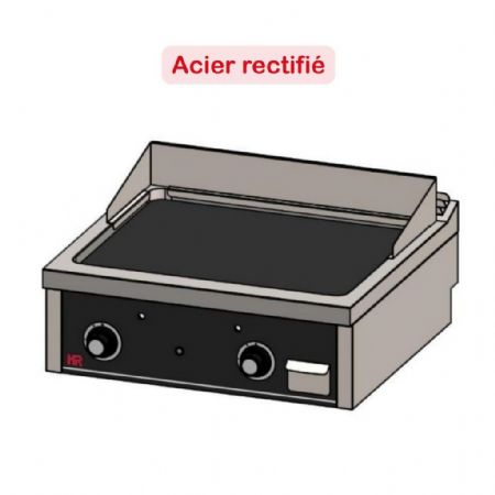 Plaque à snacker pro profondeur 750 Gaz à poser surface lisse 24 kW - Hr Fainca - FT7508S