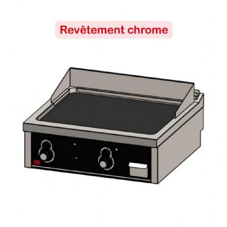 Plaque à snacker pro profondeur 750 à poser Gaz 24 kW - Hr Fainca - FT7508SCR