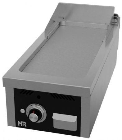 Plaque à snacker de table professionnelle à gaz en acier rectifié 8,5 kW - 400x930x410 mm