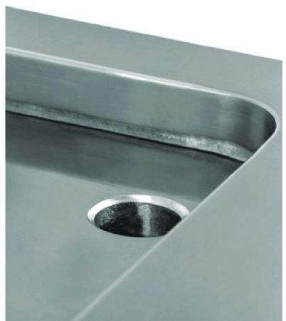 Plaque à snacker professionnelle à gaz sur placard ouvert en acier rectifié 20,5 kW - 800x930x945 mm