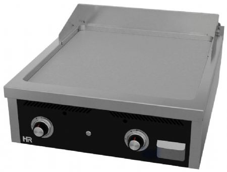 Plaque à snacker de table professionnelle à gaz en acier rectifié 20,5 kW - 800x930x410 mm