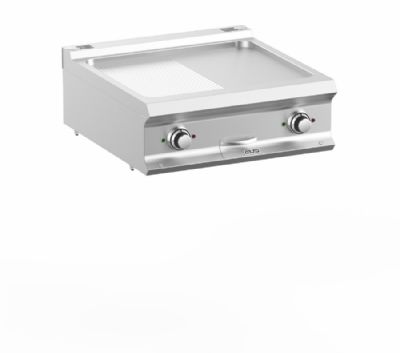 Plaque  snacker lectrique  poser surface mi lisse mi rainure 630x540mm - Profondeur 700mm