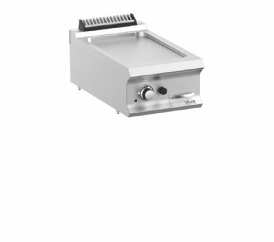 Plaque  snacker gaz  poser surface lisse chrome 330x540mm - Profondeur 700mm