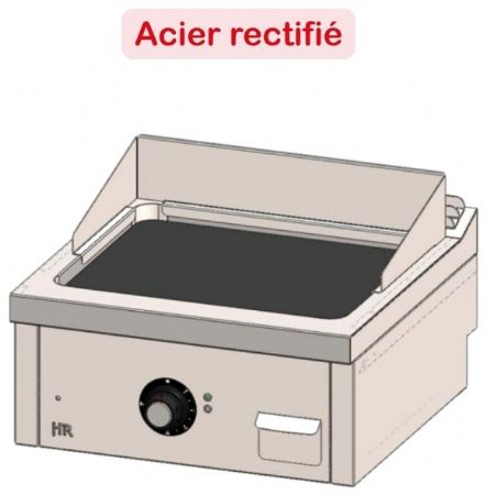 Plaque à snacker de table professionnelle électrique en acier rectifié 6,3 kW - 600x600x410 mm