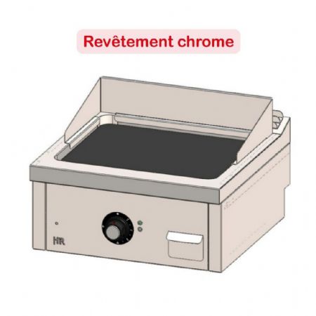 Plaque à snacker pro profondeur 600 à poser Monophasé 12 kW - Hr Fainca - FTE6006SCR