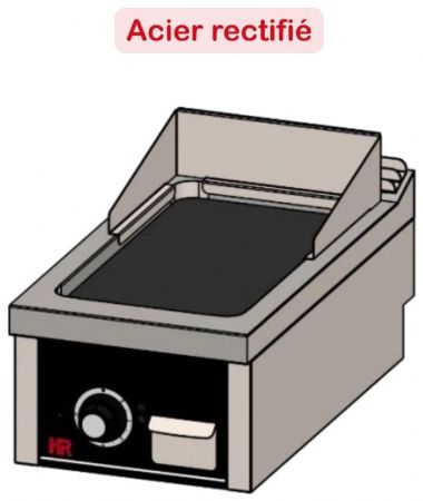 Plaque à snacker de table professionnelle électrique en acier rectifié 4,5 kW - 400x750x410 mm