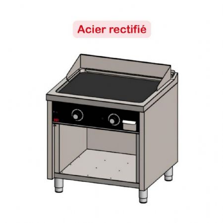 Plaque à snacker pro profondeur 750 Monophasé 9000 kW - Hr Fainca - FTE7508E