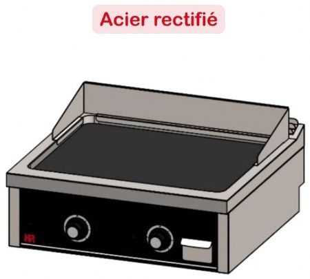 Plaque à snacker de table professionnelle électrique en acier rectifié 9 kW - 800x750x410 mm