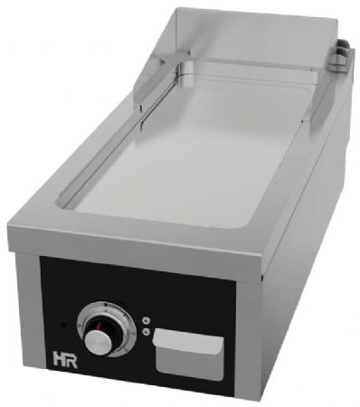 Plaque à snacker de table professionnelle électrique chromée 7,5 kW - 400x930x410 mm