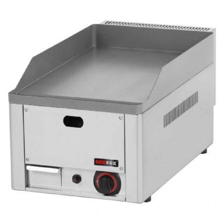 Plaque à snacker gaz de comptoir surface lisse équipée de 1 brûleur