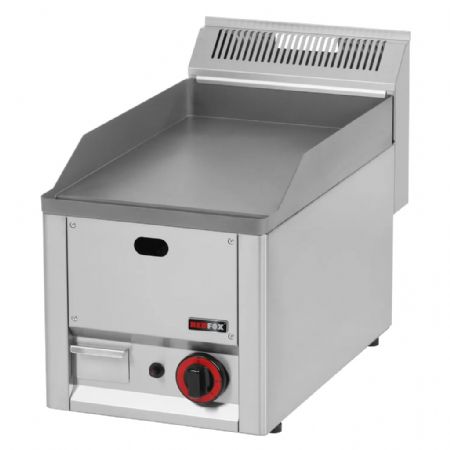 Plaque à snacker gaz de comptoir surface lisse équipée de 1 brûleur