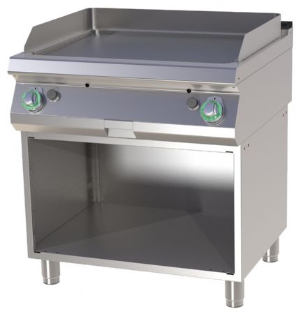Plaque à snacker lisse sur placard ouvert à gaz 14 kW - RM Gastro - FTH 780 G