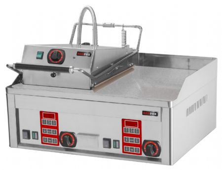 Grill à viande avec presse triphasé 650 x 480 - Redfox - FTHC 60 ED + KD 30 T