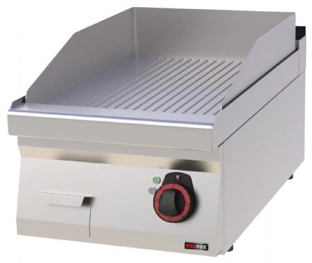 Plaque à snacker rainurée triphasé 4,5 kW - Redfox - FTR 70/04 E