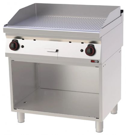Plaque à snacker sur placard ouvert rainurée à gaz 14 kW - Redfox - FTR 70/80 G Plaque à snacker sur placard ouvert rainurée à gaz 14 kW - Redfox - FTR 70/80 G
