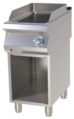 Plaque à snacker rainurée sur placard ouvert triphasé 4,5 kW - RM Gastro - FTR 740 E