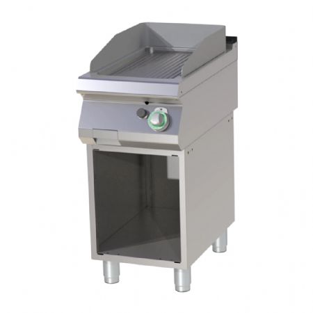 Plaque � snacker pro � gaz plaque nervur�e 56x37 cm sur armoire ouverte