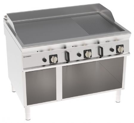 Plaque à snacker gaz sur placard chromée brossée 1/3 rainurée 24 kW - Tecnoinox - FTR12FG9B Plaque à snacker gaz sur placard chromée brossée 1/3 rainurée 24 kW - Tecnoinox - FTR12FG9B